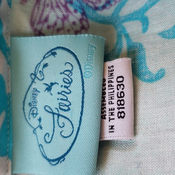 Disney fairies new blue short sleeves woman scrub top size M - Picture 5 of 6